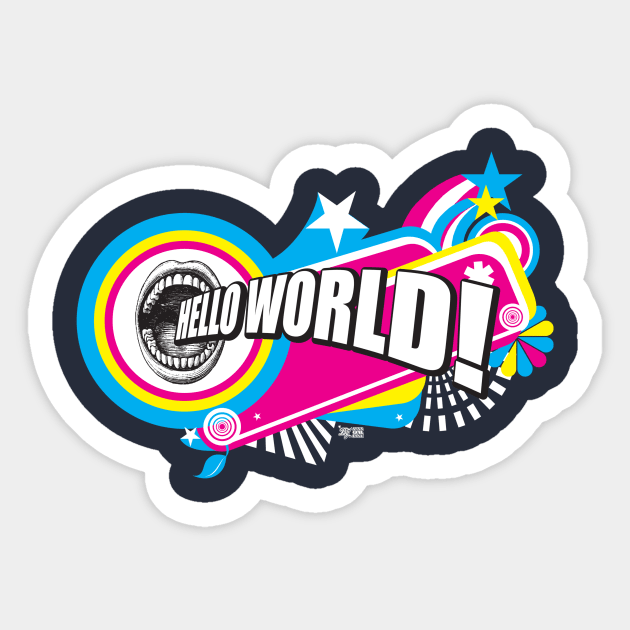 HELLO WORLD Sticker by annaomline